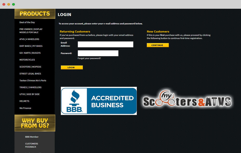 My scooters and ATVs - Website Design & Development screenshot 3